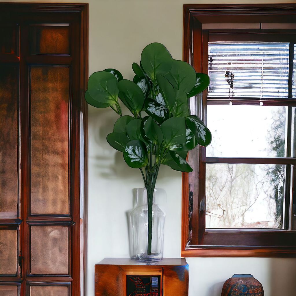 Buquê Artificial Peperomia Folhagem Decoração Verde