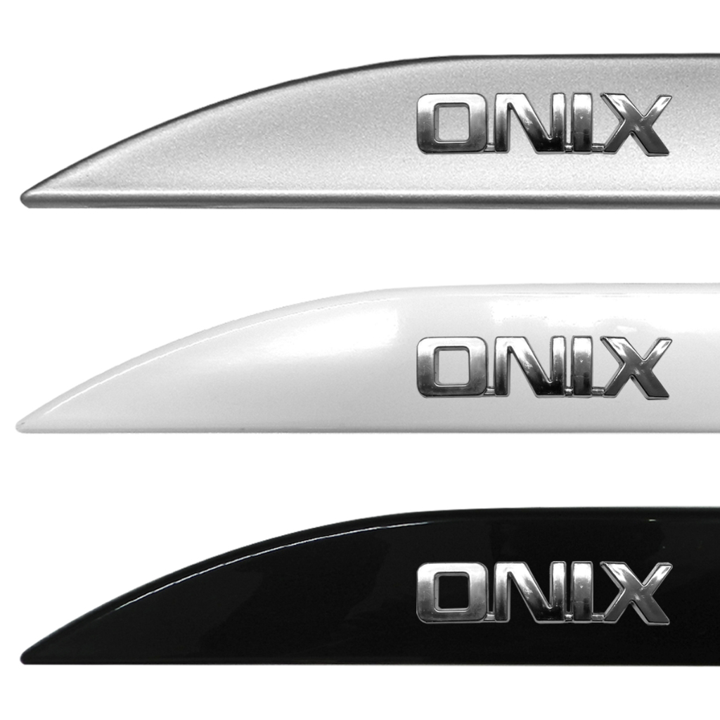 Friso Lateral Adaptável Onix 2020 21 2022 2023 Escrita Cromada PROMOÇÃO em Oferta na Shopee