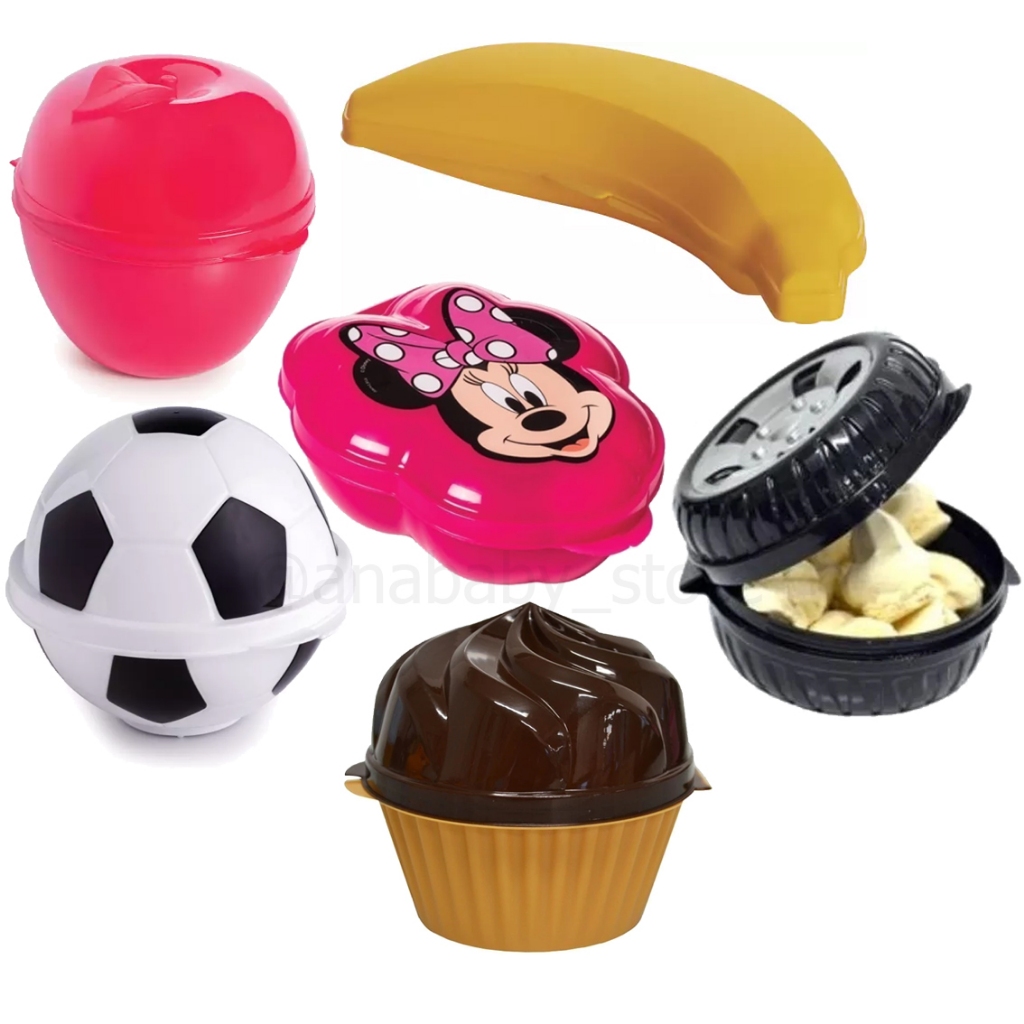 Kit porta fruta Metade Banana Porta maça Porta mix Fruta Plástico Plasutil porta banana