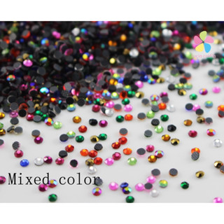 2 pacotes de pedrarias para unhas e adesivos artesanais para unhas pedrarias de unhas pedras dome strass para unhas em Oferta na Shopee