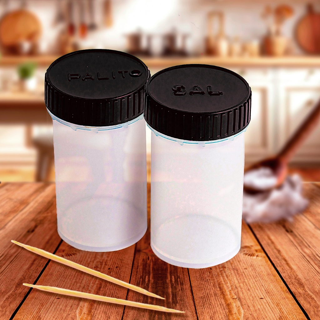 Kit com 10 Saleiros e 10 Paliteiros De Restaurante tampa rosca armazenar sal e palito multiuso em Oferta na Shopee