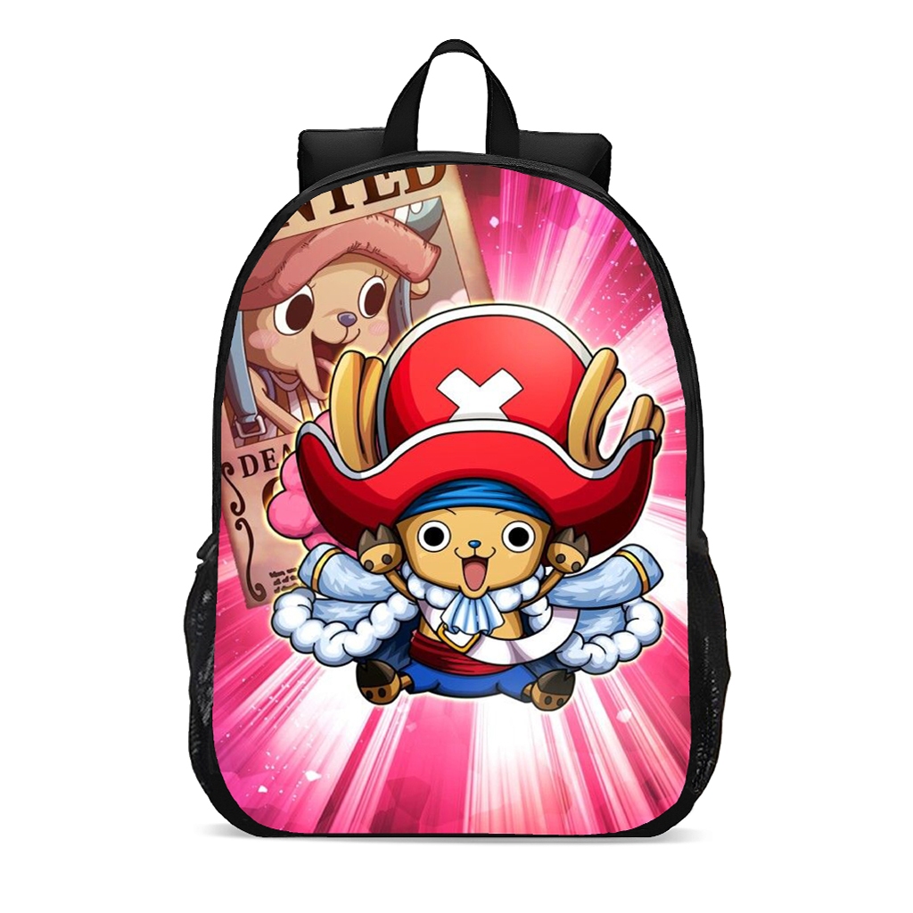 Mochila escolar juvenil infantil chopper mascote chapéu de palha promoção