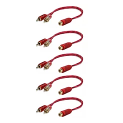 5 Cabo Rca Y 2m1f Semi Blindado Cristal Bronze Audio e Video