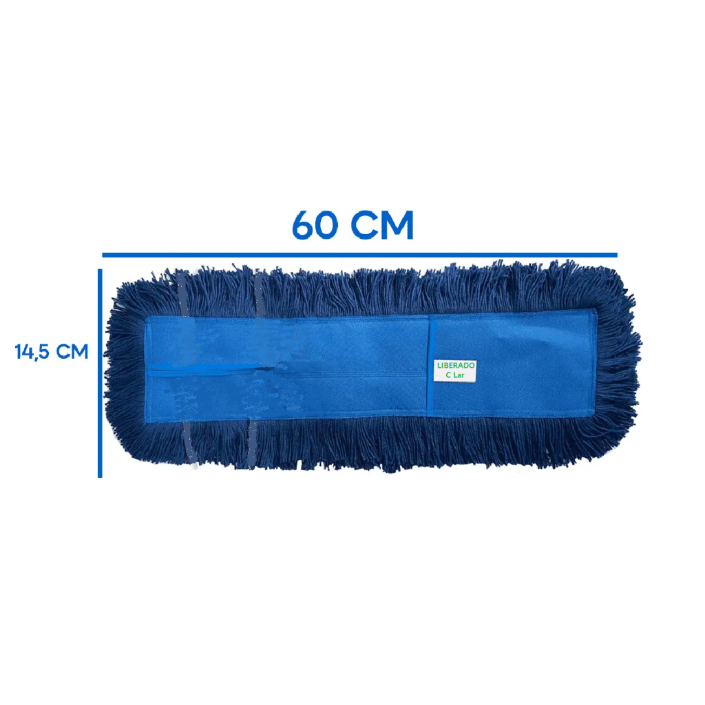 Refil Mop Pó E Espanador Para Limpeza Porcelanato Laminados Casa Escritórios