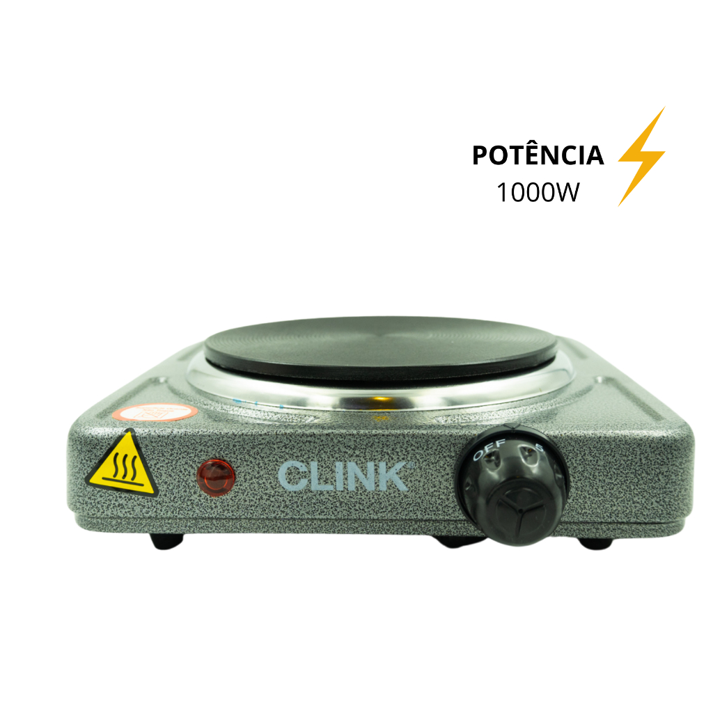 Fogão Elétrico 1 boca 127v fogareiro Cooktop 1000w Compativél todas as panelas