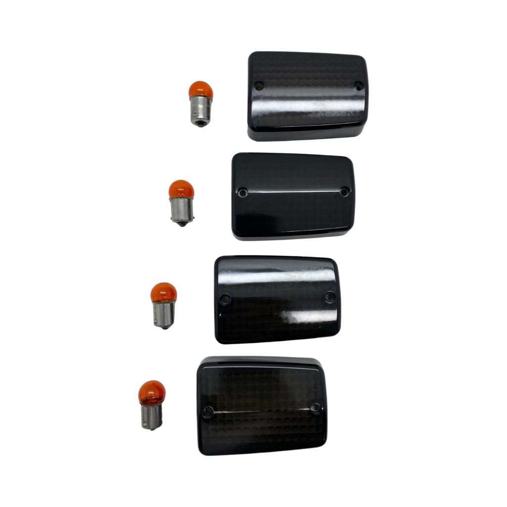 4 Lente Seta Pisca Fume CG Titan 125 95-99 Today Turuna Ml CG 125 83-88 + Lampadas Laranja