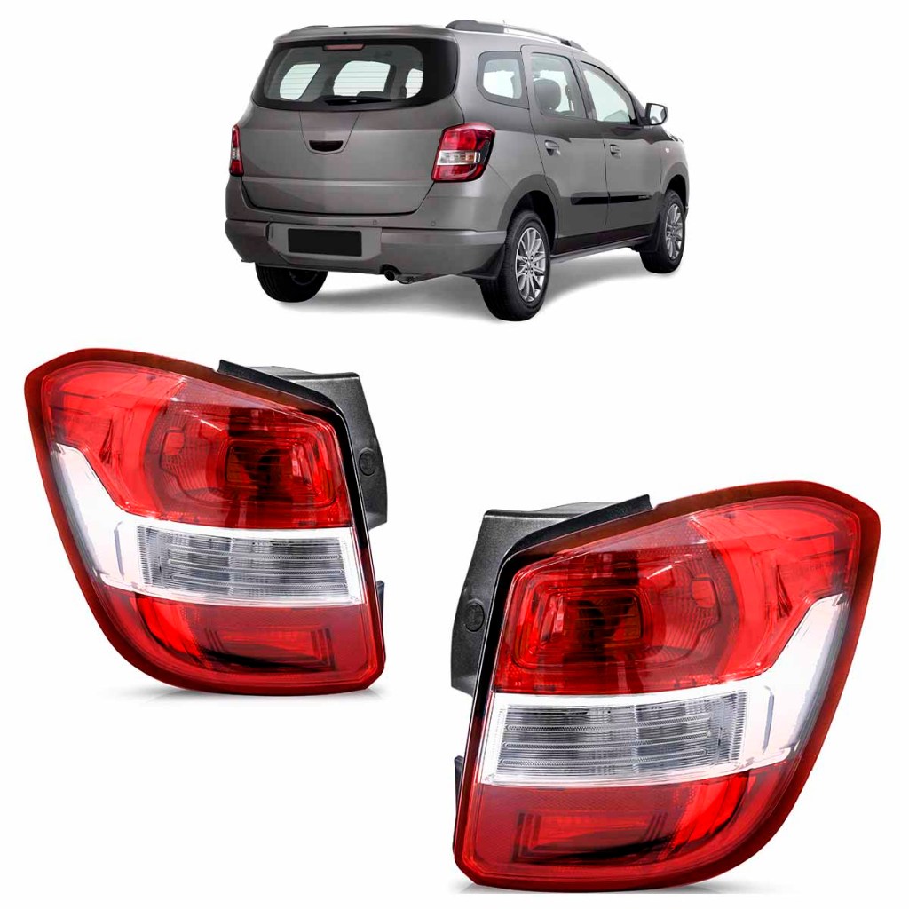 Lanterna Traseira Spin 2012 2013 2014 2015 2016 2017 2018 Bicolor Lente Lisa Acrilico em Oferta na Shopee