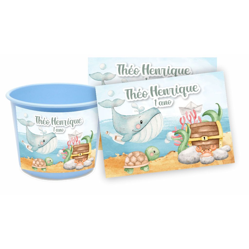Adesivos Fundo Do Mar Para Balde De Pipoca em Oferta na Shopee