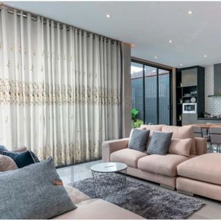 Cortina Grip Bordada Com Forro em Microfibra para Sala ou Quarto 4,00 larg 2,70 alt Alta Qualidade em Oferta na Shopee