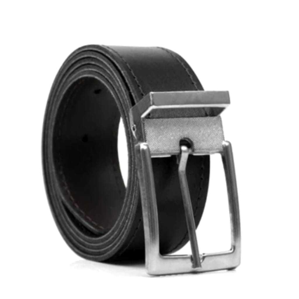 Cinto Elegance Masculino Social Couro Premium 2 Lados Preto e Café Ajustável Conforto Extra