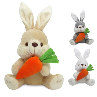 Coelho Pelúcia Com Cenoura 25cm Decoração Páscoa Cesta em Oferta na Shopee