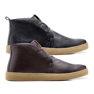 Combo 2 Tenis masculinos Quebec Woody em Couro legitimo conforto e estilo- CAFÉ E PRETO