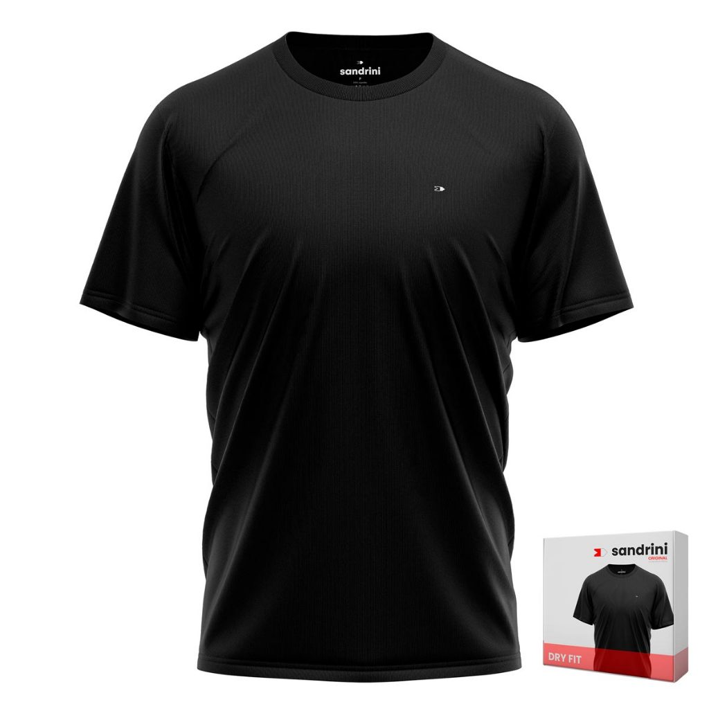 Camiseta Fitness Manga Curta Dry-fit Sandrini Masculina Termica Uv Proteção Solar