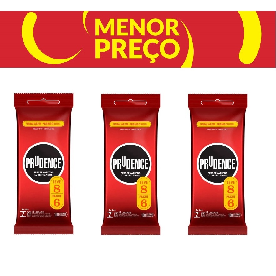 kit 3x Preservativos Camisinha Prudence