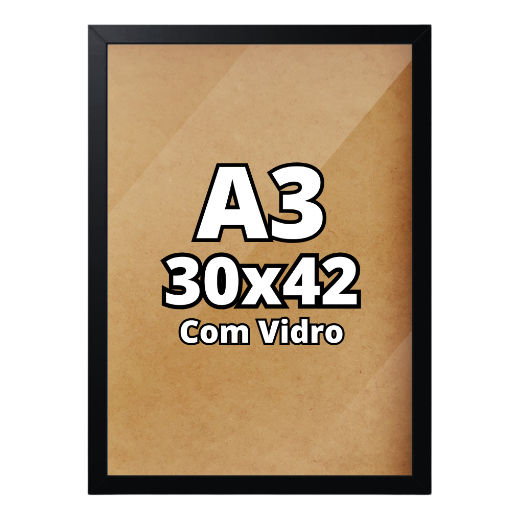 Moldura A3 30x42 Com Vidro Parede