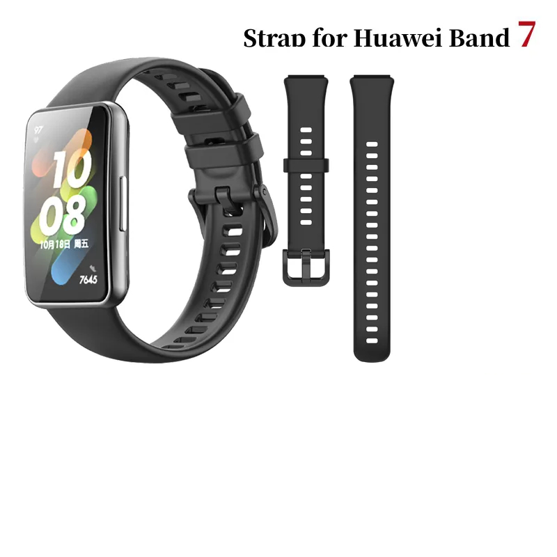 Pulseira Alça de Silicone Huawei Band 7 / Honor Band 7 (Tradicional - PINO) #StudioShopSP.com