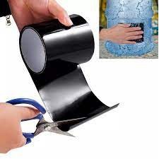 Super Fita Leak Adesiva Tape Preta 10cm X 150cm Cola Tudo Multi Aplicação