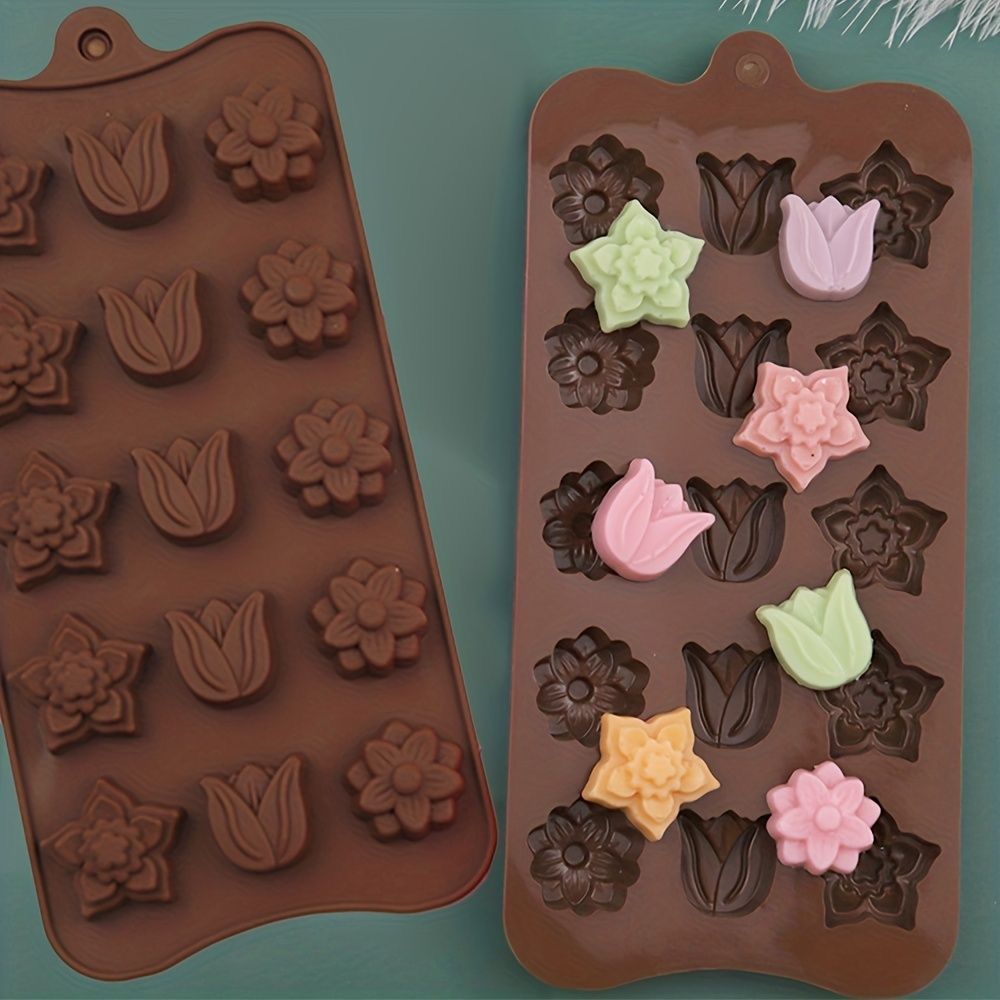 1 Forma de Chocolate Silicone Doces Gelo Gelatina Molde Bombom CLINK