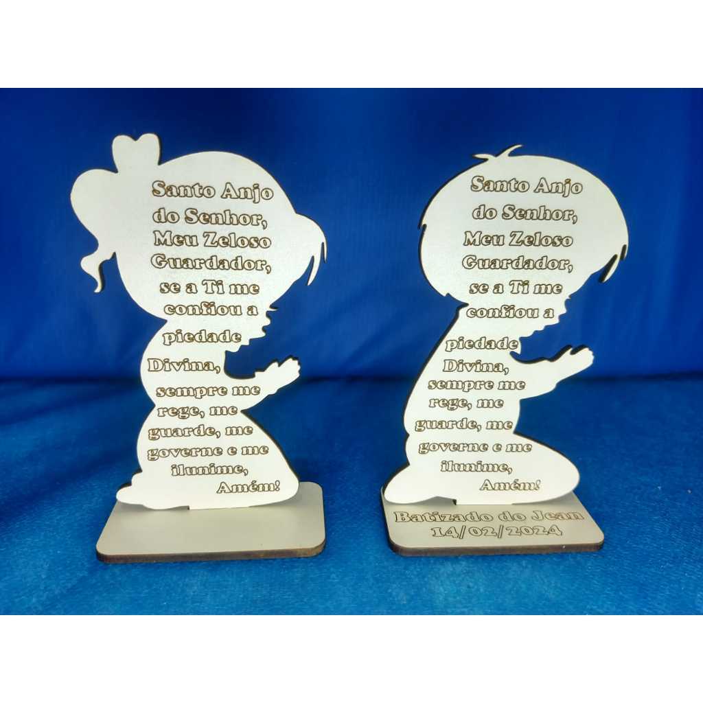 Kit 10 anjos 15CM Lembrancinhas oração santo anjo crisma. Aniversário, Batizado, Primeira comunhão, Eucaristia