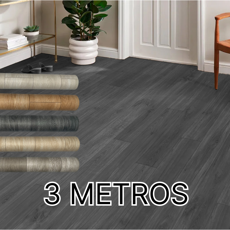 Adesivo De Piso Vinílico, Lavável, Imita Laminado De Madeira, 3mx61cm , Próprio Para Chão