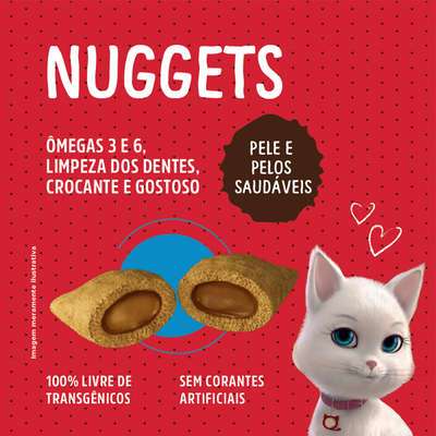 Petisco Snack Quatree Gatos Nuggets Carne Pele e Pelo Saudável 60 gr · foto 2