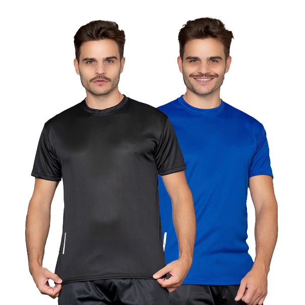 KIT 2 CAMISETA MASCULINA DRYFIT LISA PARA TREINO CORRIDA ACADEMIA ESPORTE CAMISA MASCULINA ESPORTIVA