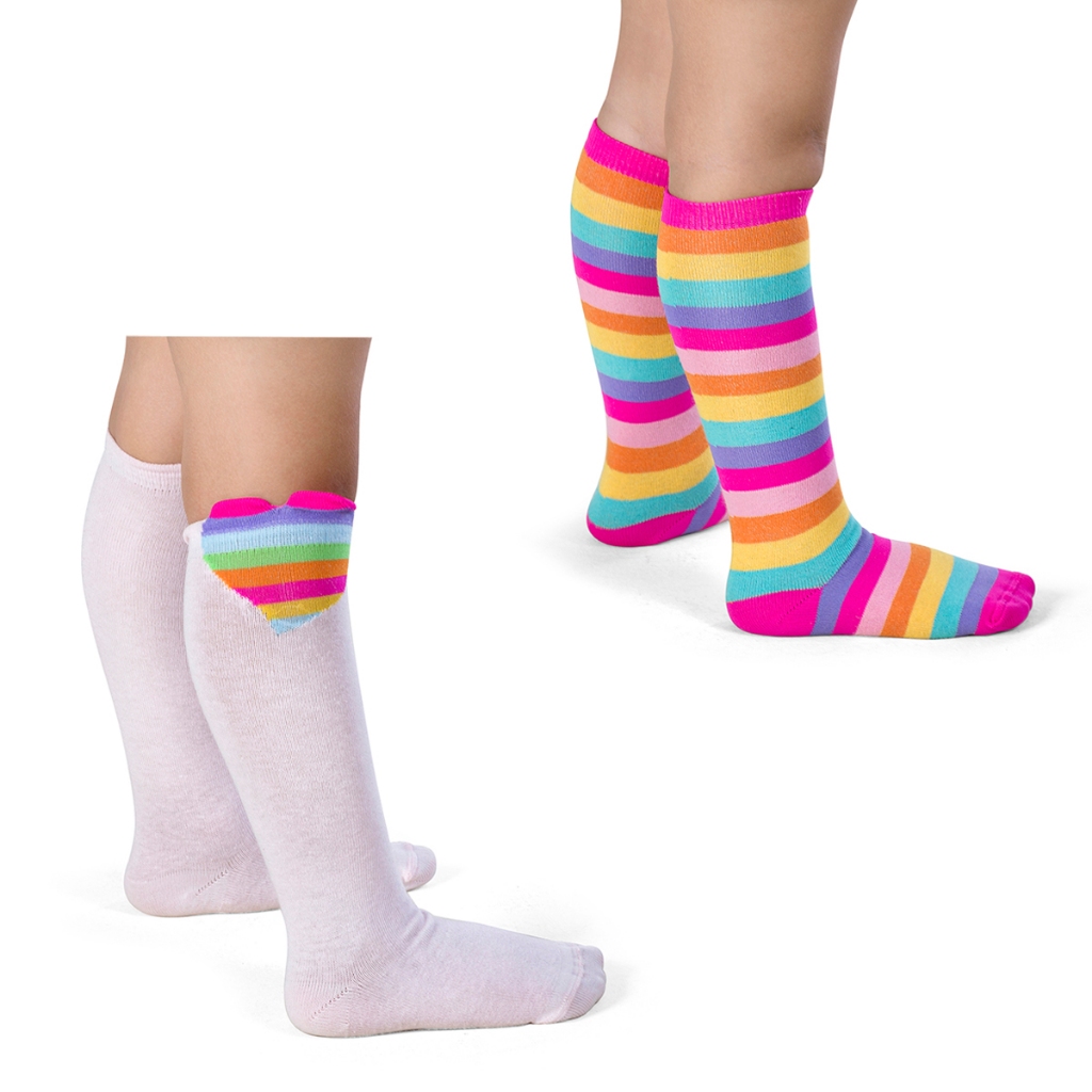 Combo 2 Meia Infantil Menina Galochita Meia Infantil Para Galocha Colorida em Oferta na Shopee
