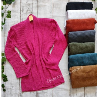 Casaco Canelado Tricô Cardigan