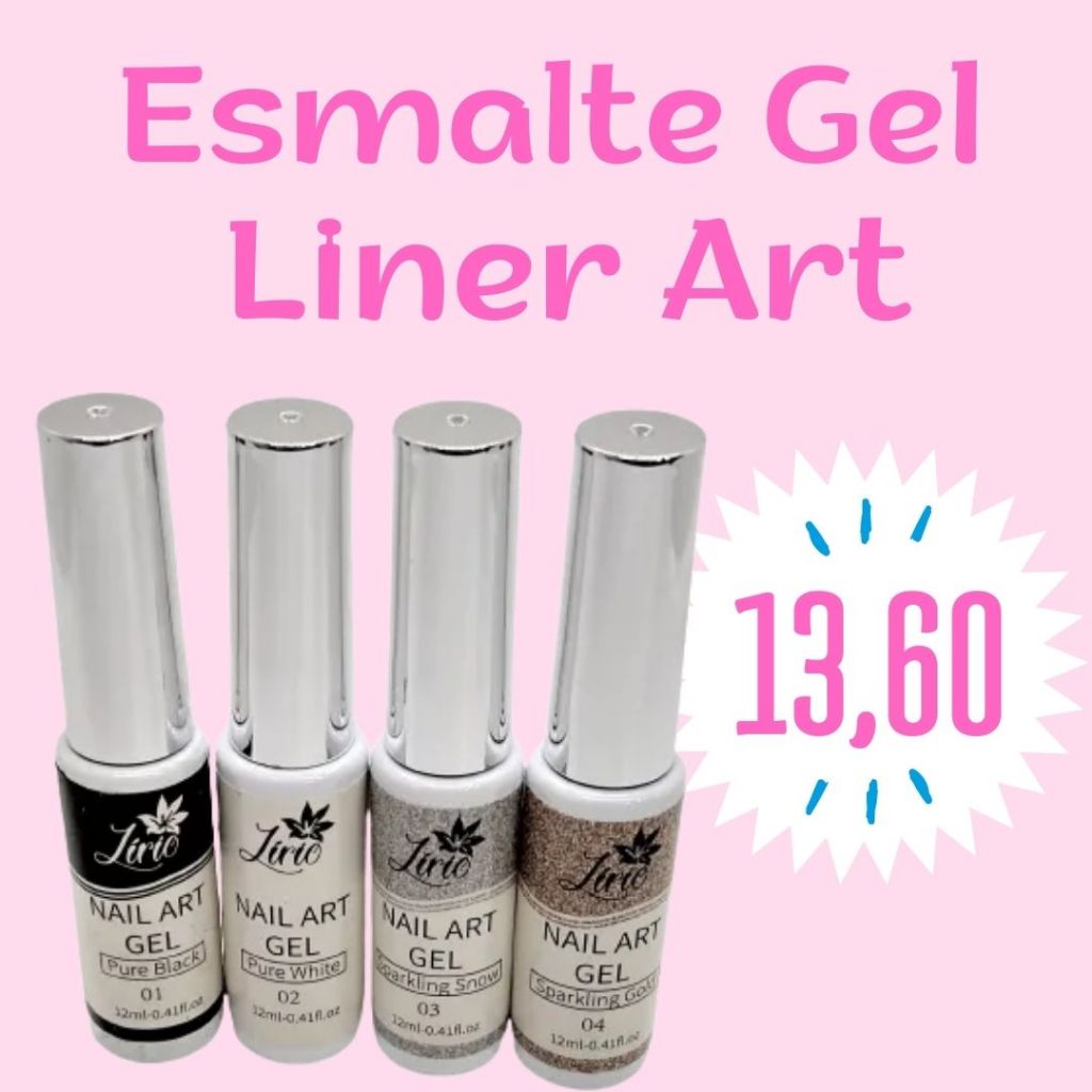 Esmalte Gel Liner Art  PARA UNHAS Zem e Lirió em Oferta na Shopee