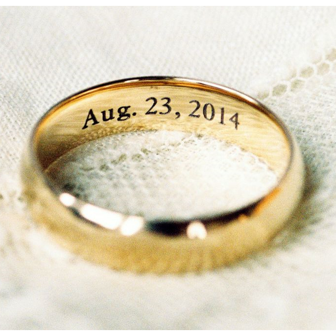Unidade Aliança Banhada a Ouro 18k 6mm + GRAVAÇÃO NOME a laser | Aliança de Casamento Noivado