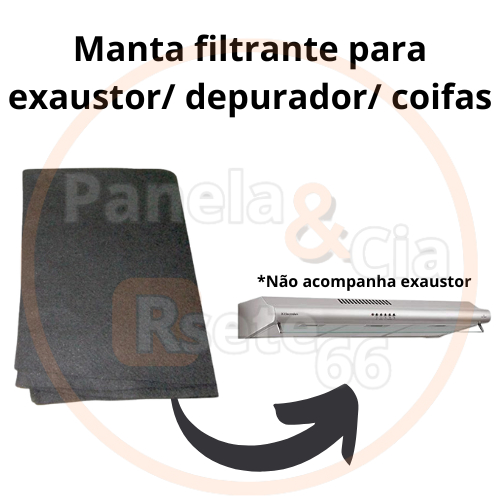 Manta filtrante para Exaustor / Coifa/ Depurador (filtro de feltro)