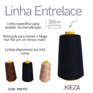 Linha Para Manutenção De Entrelace Mega Hair Em Tela - Ponto Americano - Resistente em Oferta na Shopee
