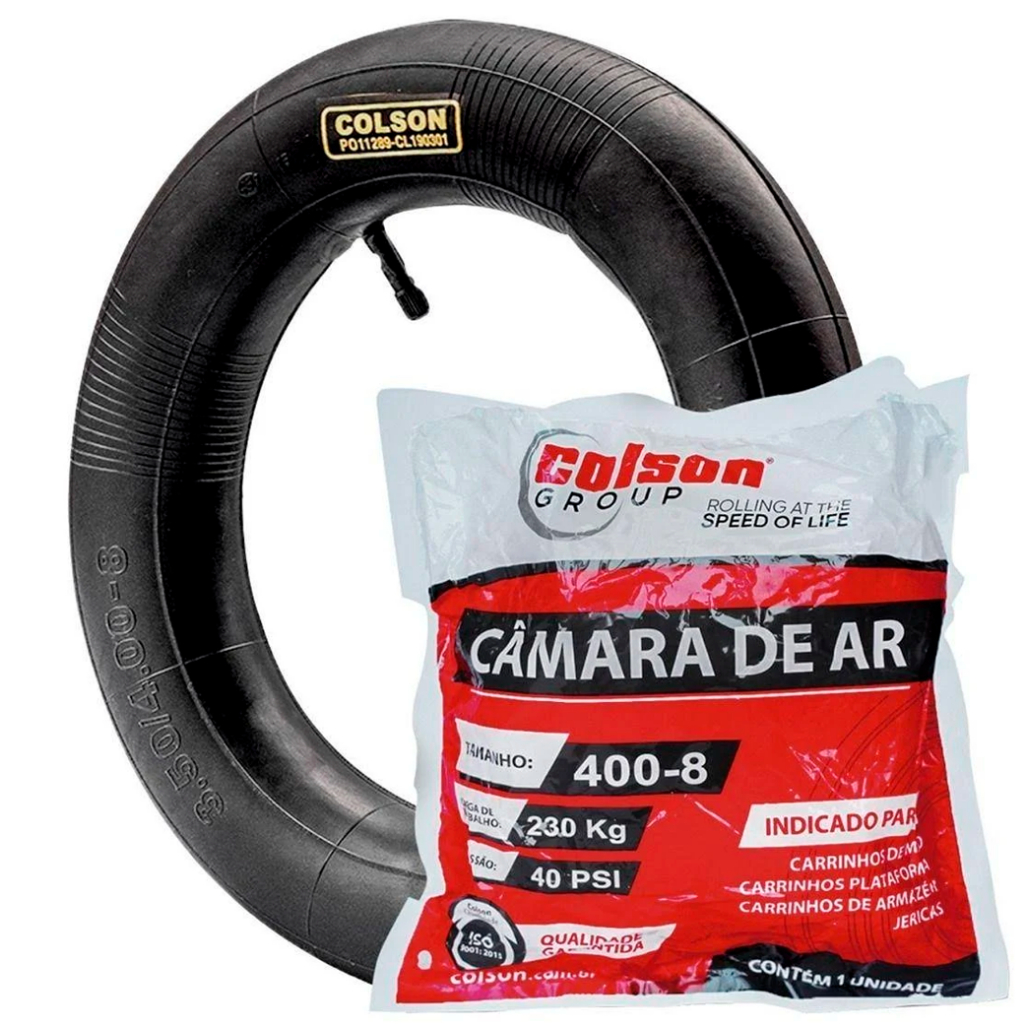 Câmara De Ar Pneumática Para Carrinho De Mão Carga Carriola 400 - 8 Polegadas - Original Colson - Home & Living