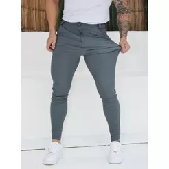 Calça Social Masculina Alfaiataria com Elastano Skinny
