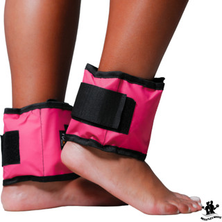 Caneleira Com Peso 2kg Par Rosa Tornozeleira Treino Exercício Crossfit Fitness Academia Musculação