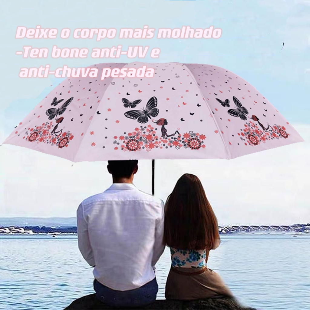 Guarda-chuva sobrinha mulher aleatorio borboletas