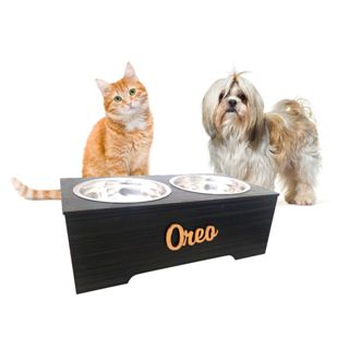 Comedouro Elevado Pet Duplo Personalizado 4MM (+ resistente) em Oferta na Shopee