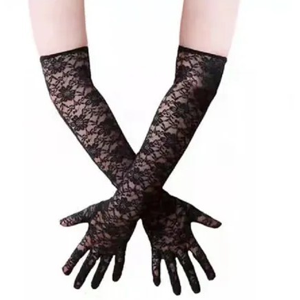 Luvas de Renda Longa ou curta em Oferta na Shopee