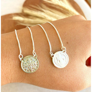 Escapulário São Bento Folheado a Prata 925 Colar Feminino Masculino Medalha de São Bento em Oferta na Shopee