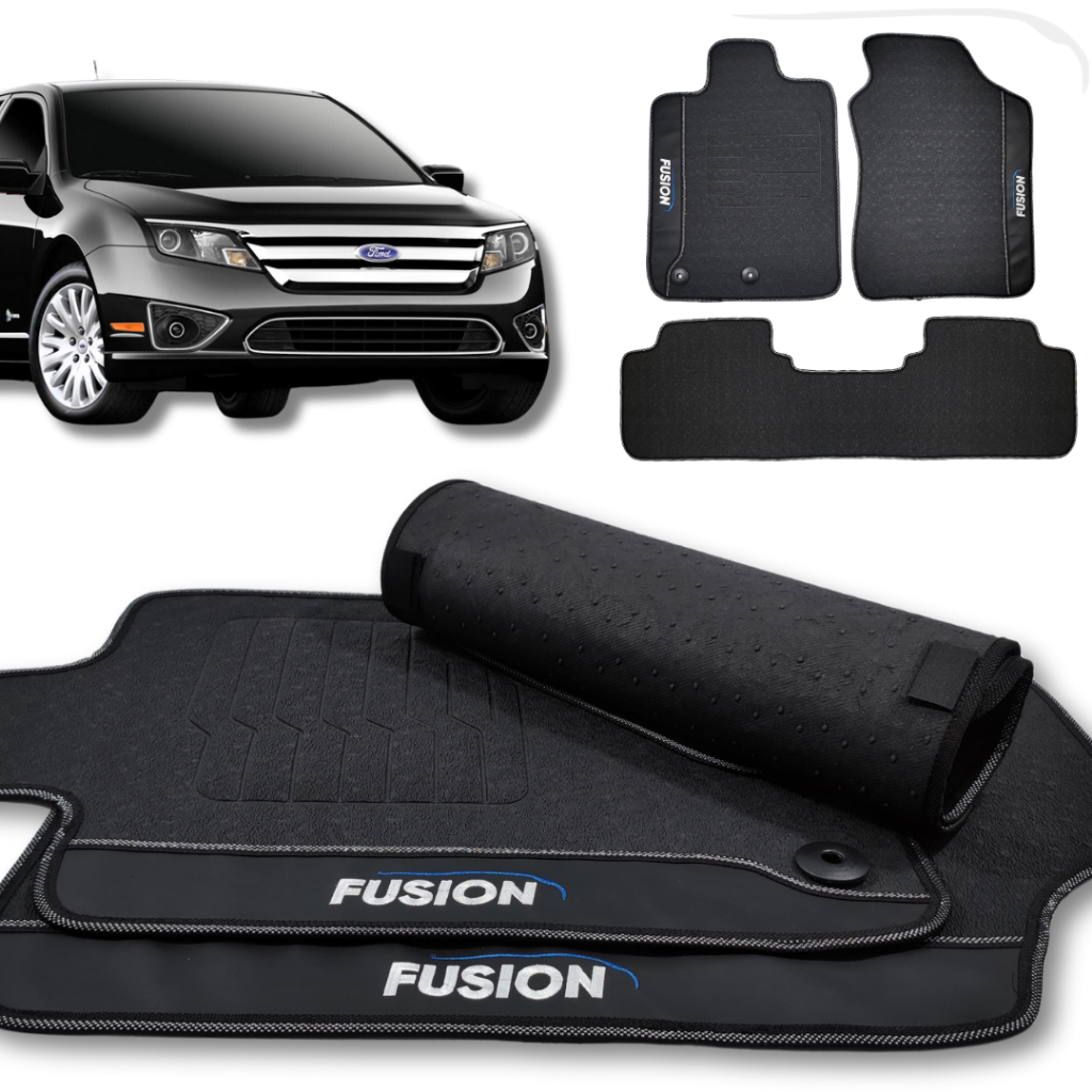 Tapete Fusion Borracha 2010 2011 2012 Linha Premium Exclusiva 3 Peças Preto