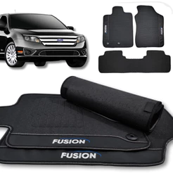 Tapete Fusion Borracha 2010 2011 2012 Linha Premium Exclusiva 3 Peças Preto