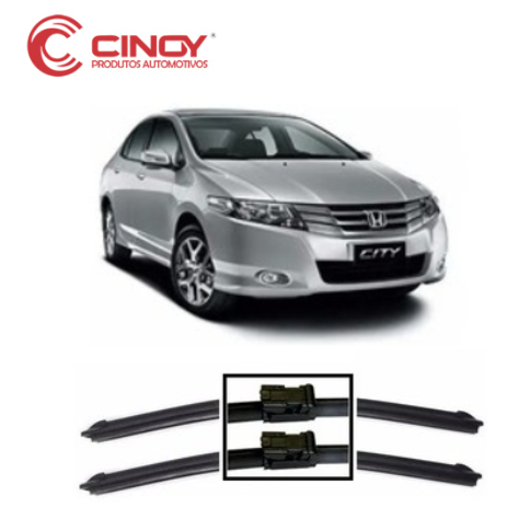 Par de Palhetas para Limpador de Parabrisa Dianteiro para Honda City 2009 2010 2011 2012 2013 2014