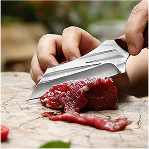 Faca Cutelo Artesanal Rustico Forjado Com Bainha Churrasco Pesca Desossar Carne Camping Sobrevivência BW7247