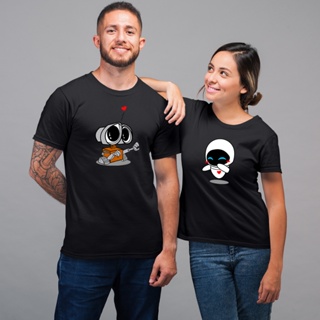 Kit Conjunto Casal Wall-E e EVA Camiseta Algodão em Oferta na Shopee