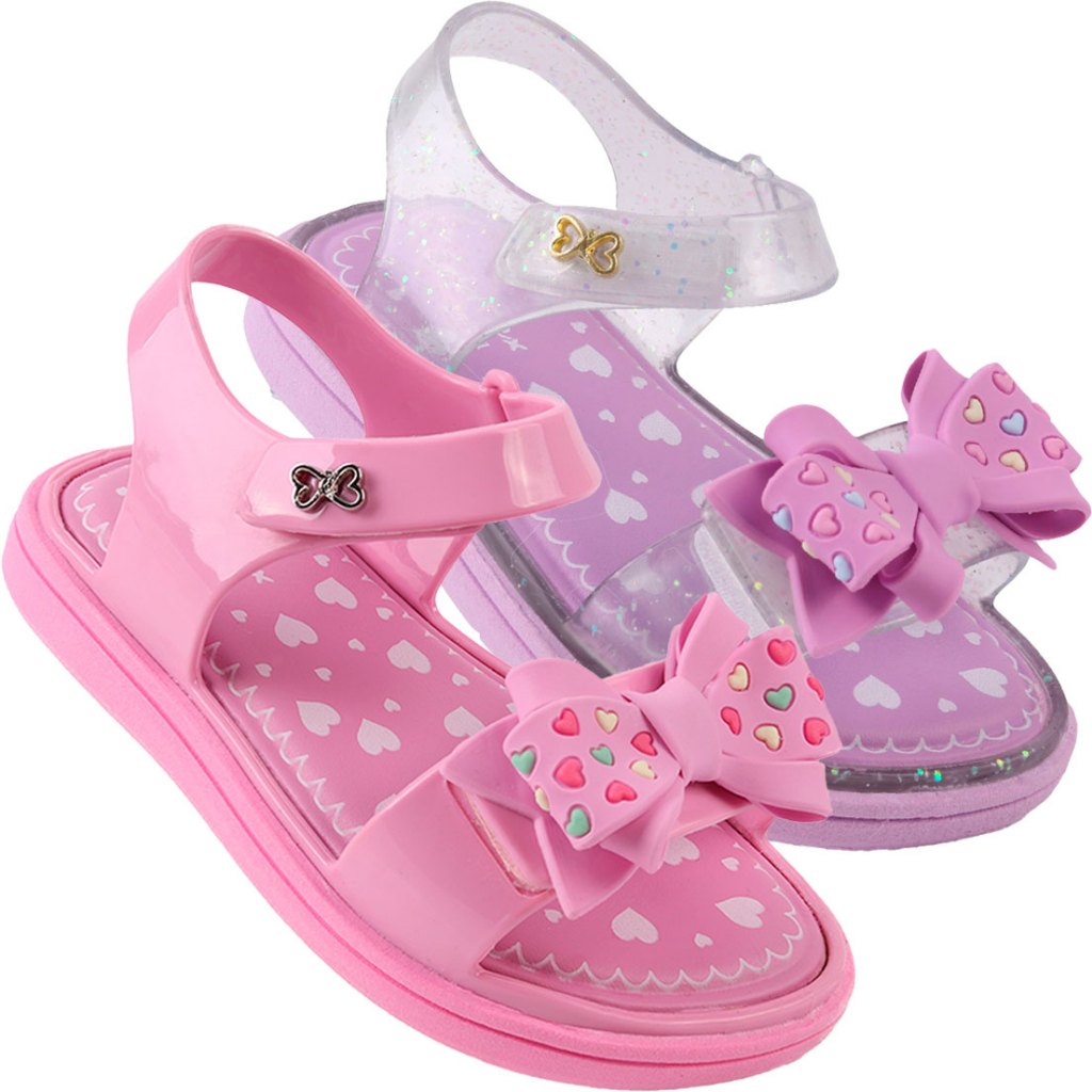 Sandália Papete Infantil Lolipop Com Laço WorldColors Baby - Rosa Bale em Oferta na Shopee