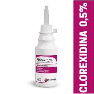 Clorexidina alcoólica 0,5% 100 ml c/5 rioquimica em Oferta na Shopee