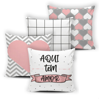 Kit 04 Capas de Almofada Decorativas Modernas Luxo - 005 em Oferta na Shopee