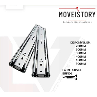 Par Corredica Telescopica/Trilho Telescopico Para Gavetas LIGHT TAMANHOS Variados 2 PEÇAS em Oferta na Shopee