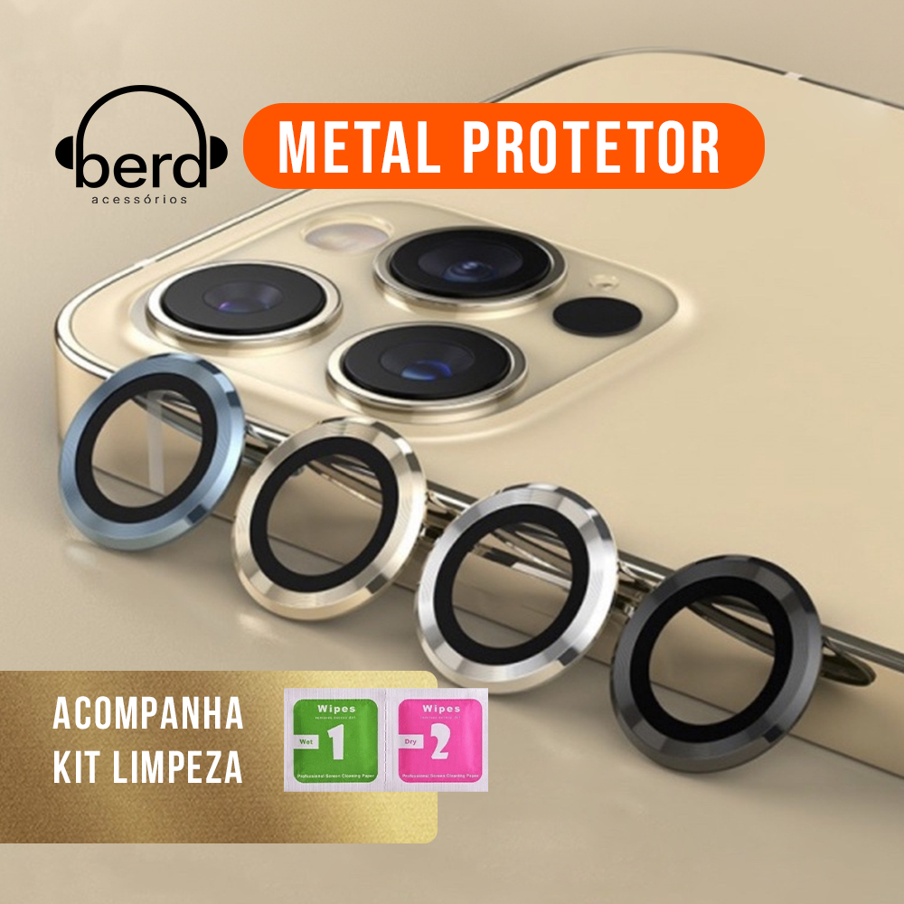 Kit Película Protetora De Lentes Câmera Para iPhone XR / 11 / 12 / 13 / 14 Pro / 14 Pro Max / 15 Pro Max