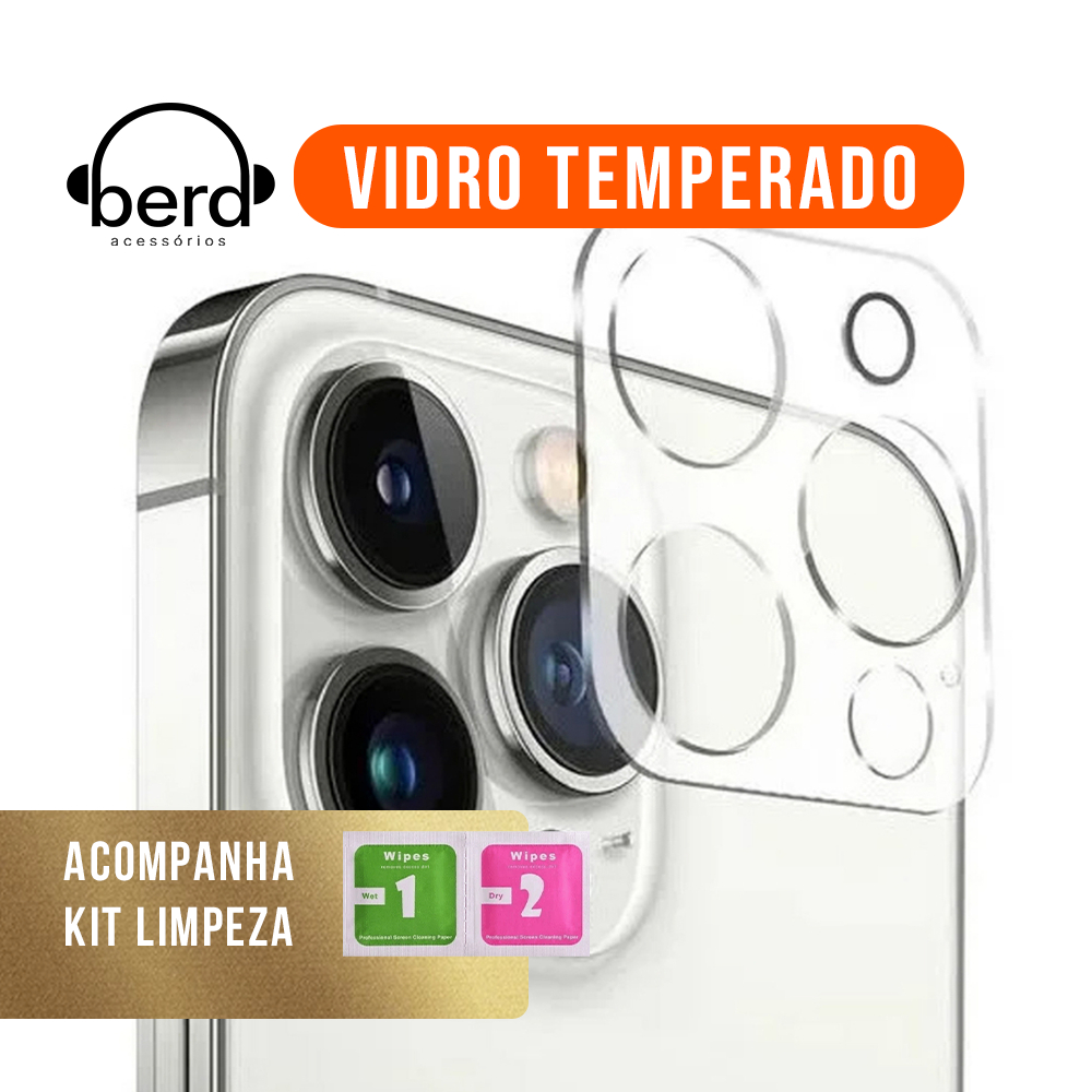 Pelicula Câmera Traseira Para Iphone 11 12 13 14 15 Pro Max Vidro Temperado